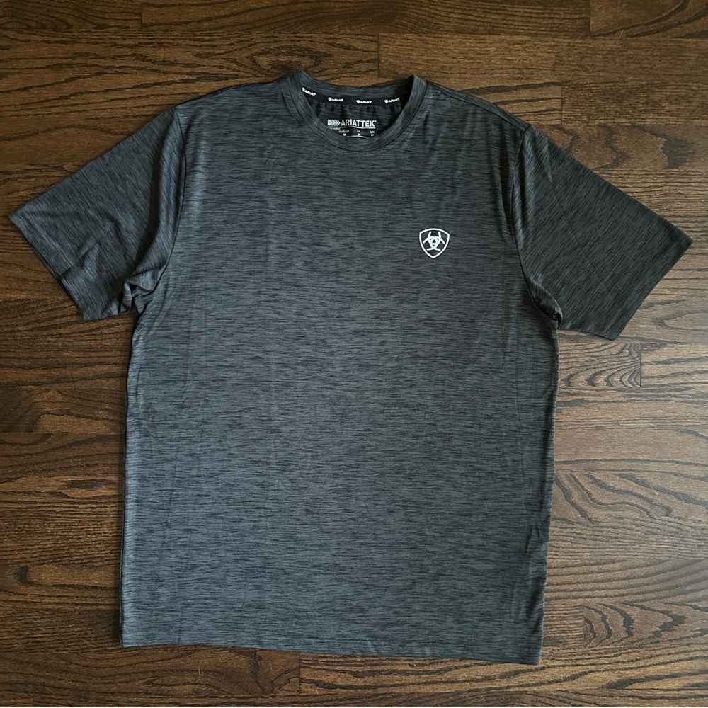 Ariat Tek Charger Crestline Men's Gray Short Sleeve T-Shirt